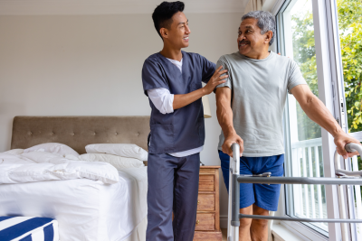 post-acute-care-palliative-care-hospice-PACE-home-care-healthcare-2nurse assisting palliative care patient during the home health boom necessitating succession planning in post-acute care