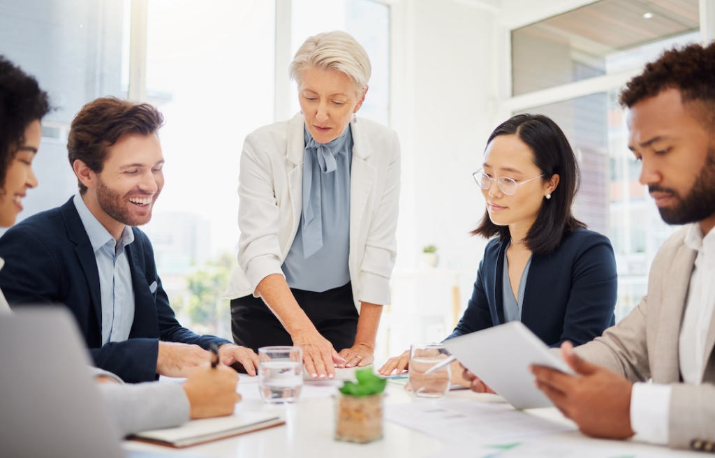 CFO in a meeting